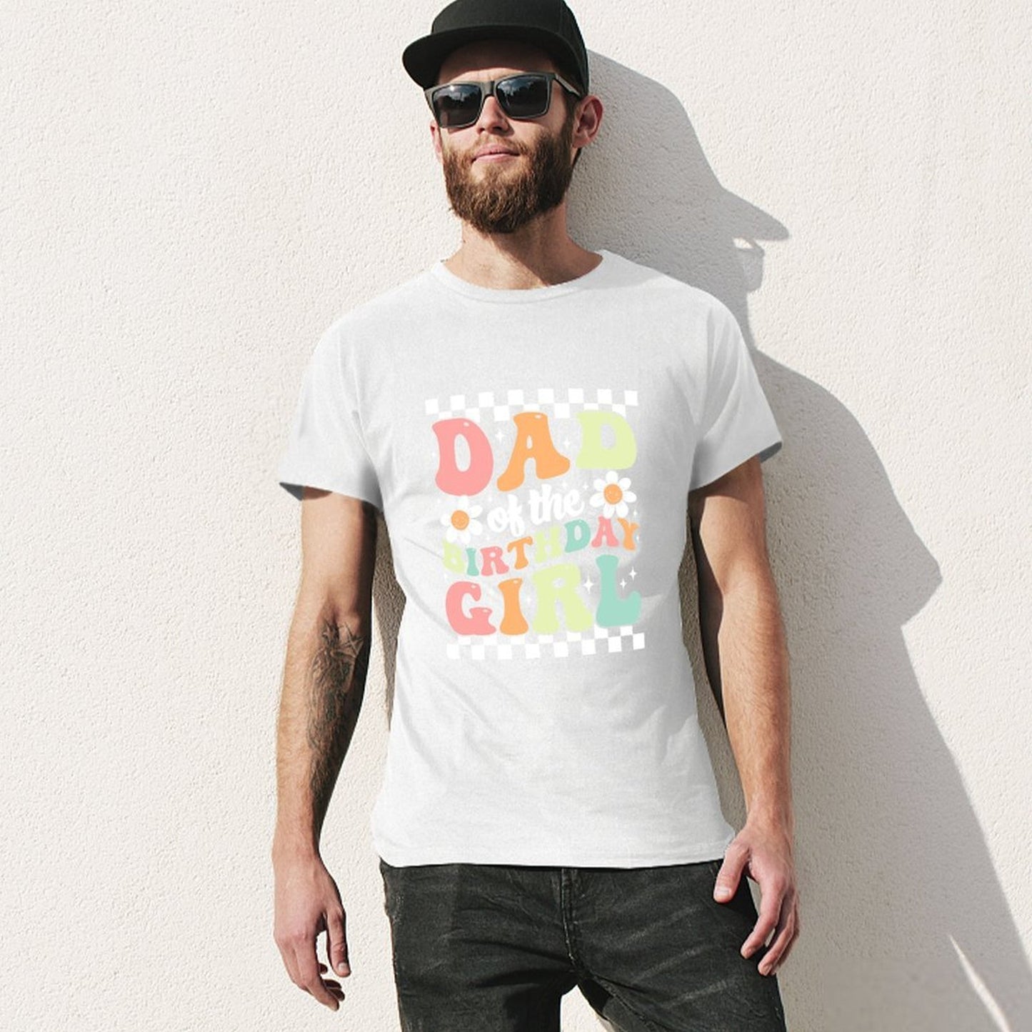 Inkmay Casual Cotton T-shirt Abstract Geometric Shapes In Pastel Colors Unisex T-shirtNeutral RelaxFit T-Shirt