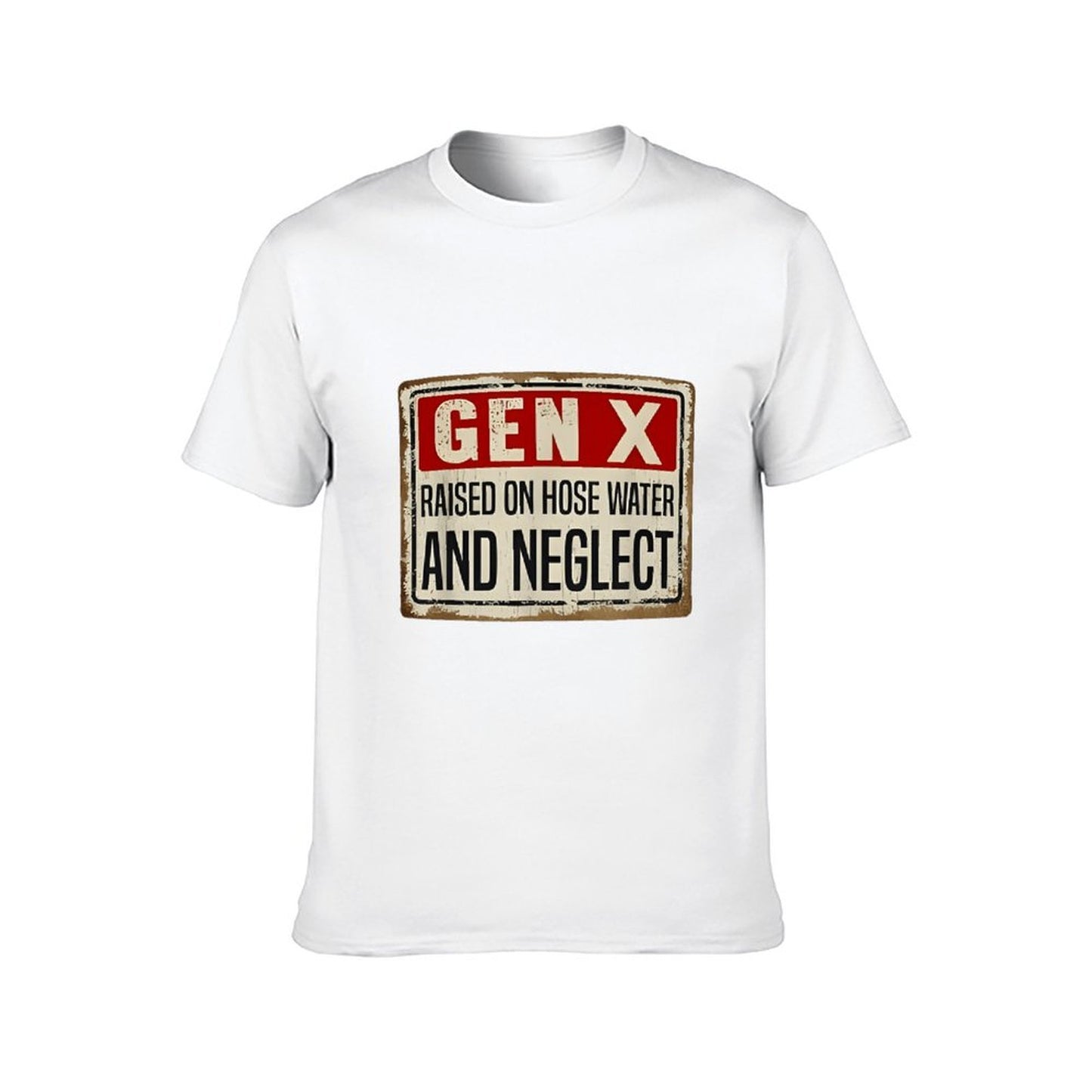 Inkmay Casual Cotton T-shirt Card Design With Red Crosses Unisex T-shirtHeritage Fitted T-Shirt
