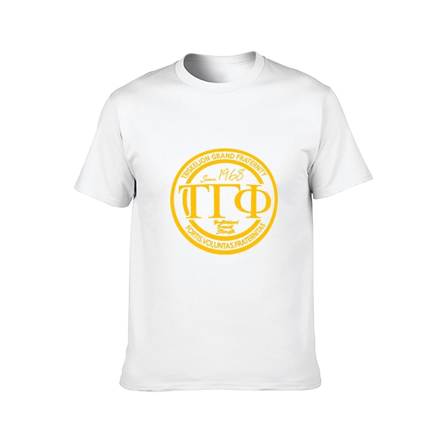 Inkmay Casual Cotton T-shirt Solid Yellow Background No Patterns Unisex T-shirt100% Cotton RelaxFit T-Shirt