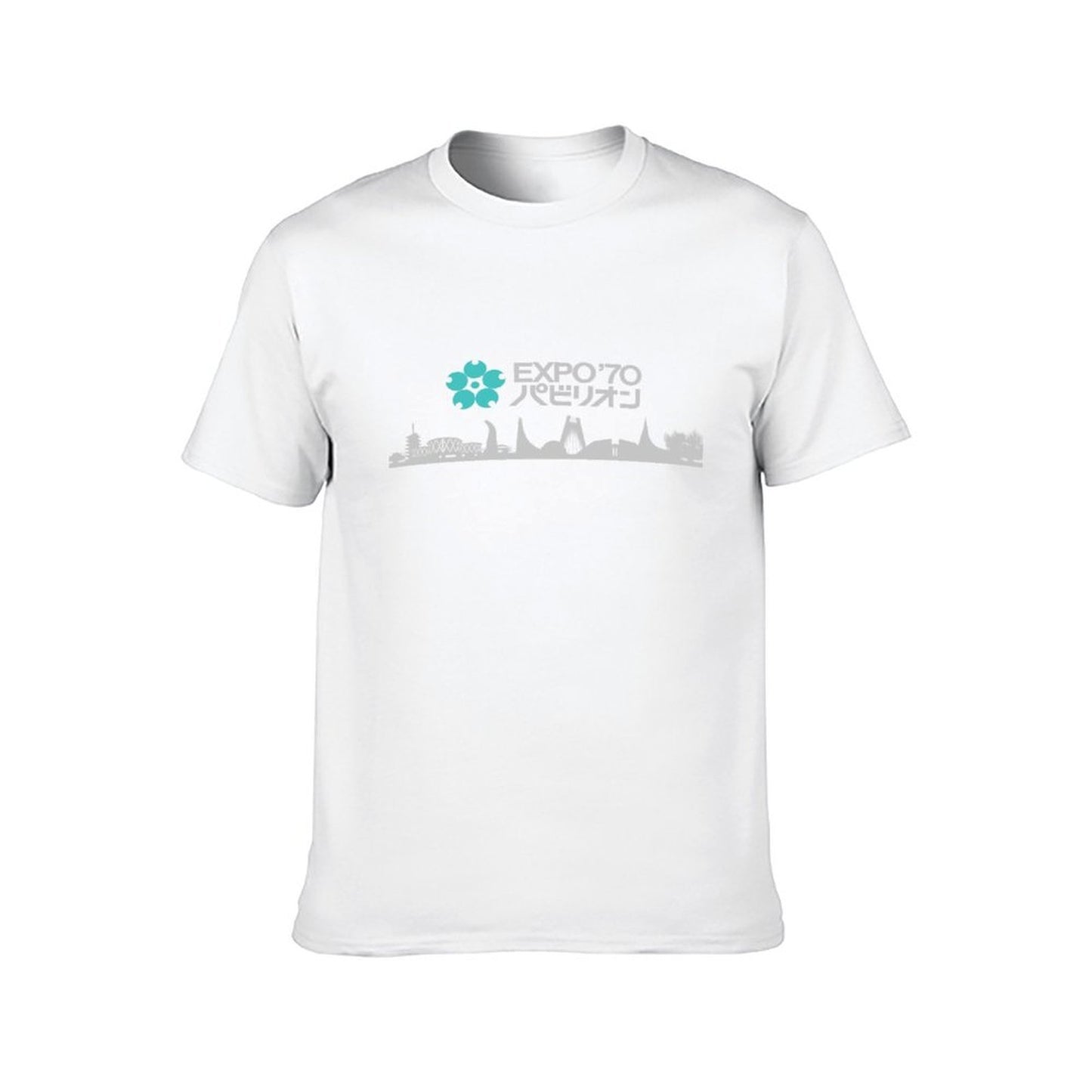Inkmay Casual Cotton T-shirt Expo Seventy Pavilion Logo With Skyline Unisex T-shirtIndoor Performance T-Shirt