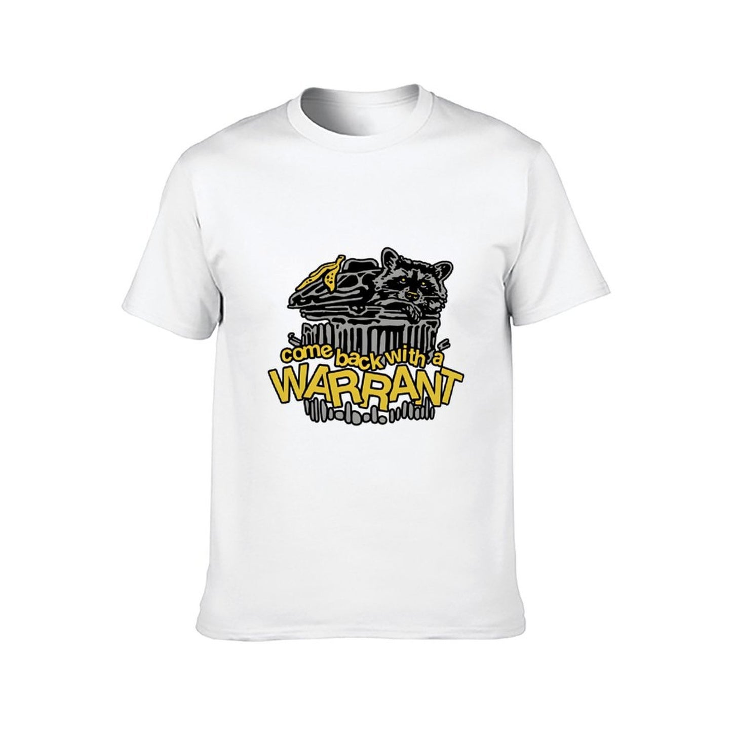 Inkmay Casual Cotton T-shirt Come Back With A Warrant Unisex T-shirtNatural ModernFit T-Shirt