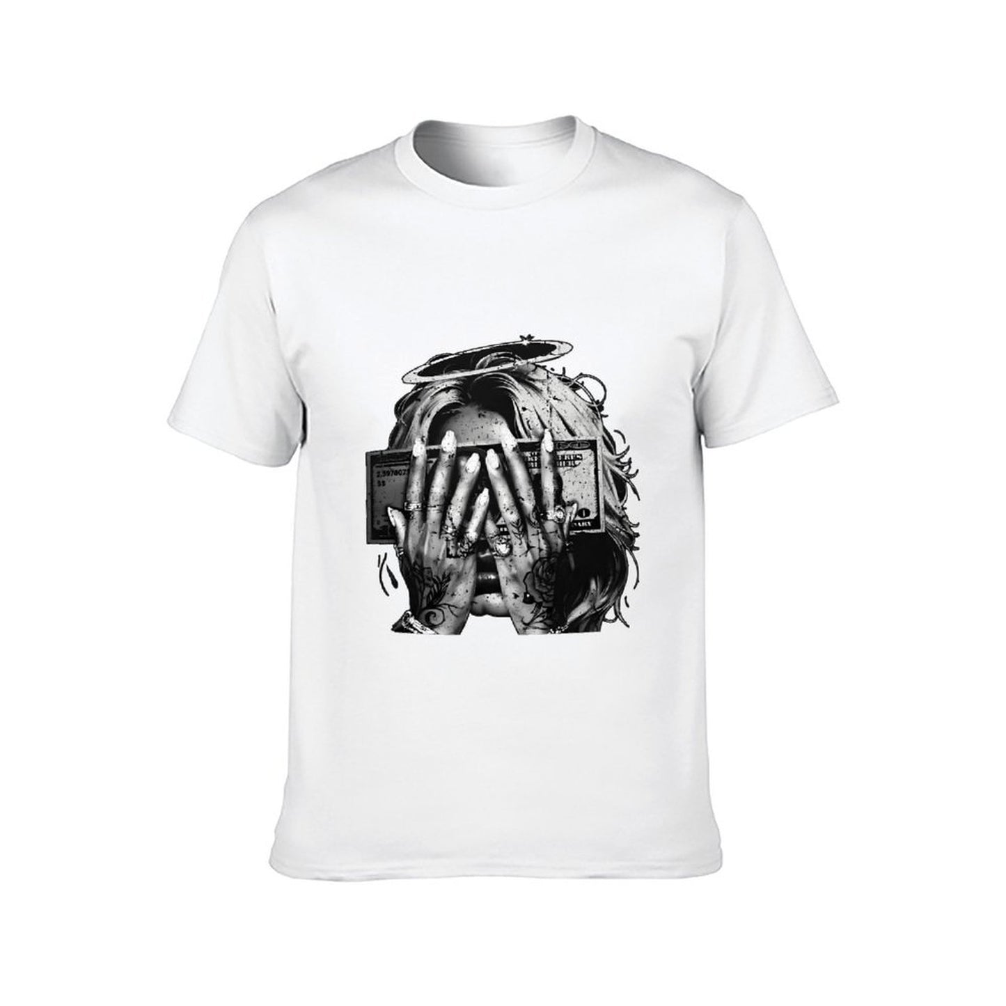 Inkmay Casual Cotton T-shirt Abstract Art With Floral Elements Design Unisex T-shirtModernFit Classic T-Shirt
