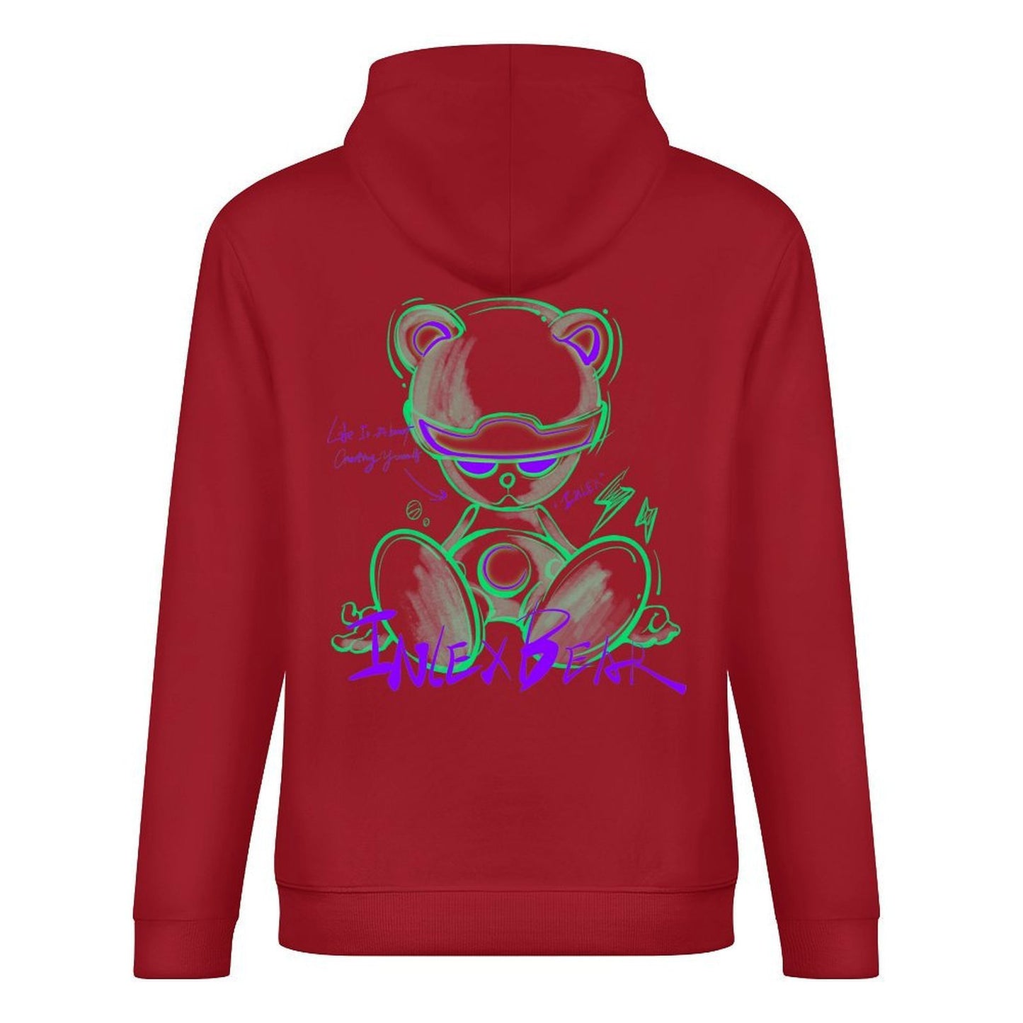 Inlex bear hooded pocket sweatshirt with back detailSoftTouch FundraisingHoodie