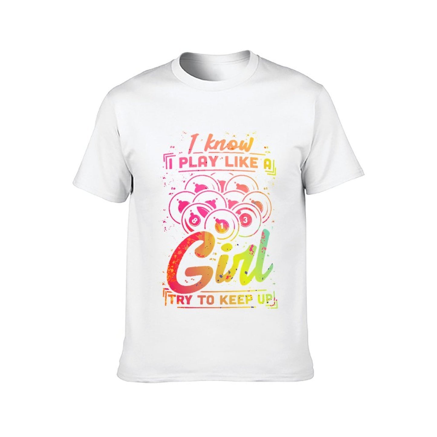 Inkmay Casual Cotton T-shirt Colorful Abstract Art With Text Design Unisex T-shirtLong Lasting RegularFit T-Shirt