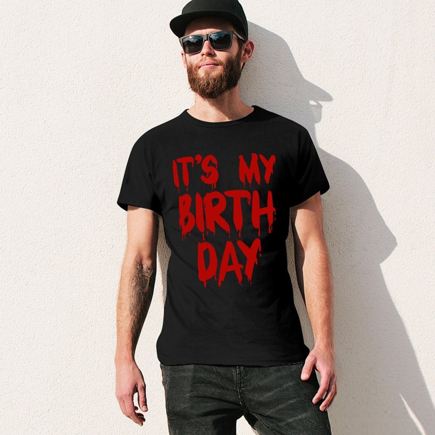 Inkmay Casual Cotton T-shirt It S My Birthday Day Print Unisex T-shirtUnisex Ultra Durable T-Shirt