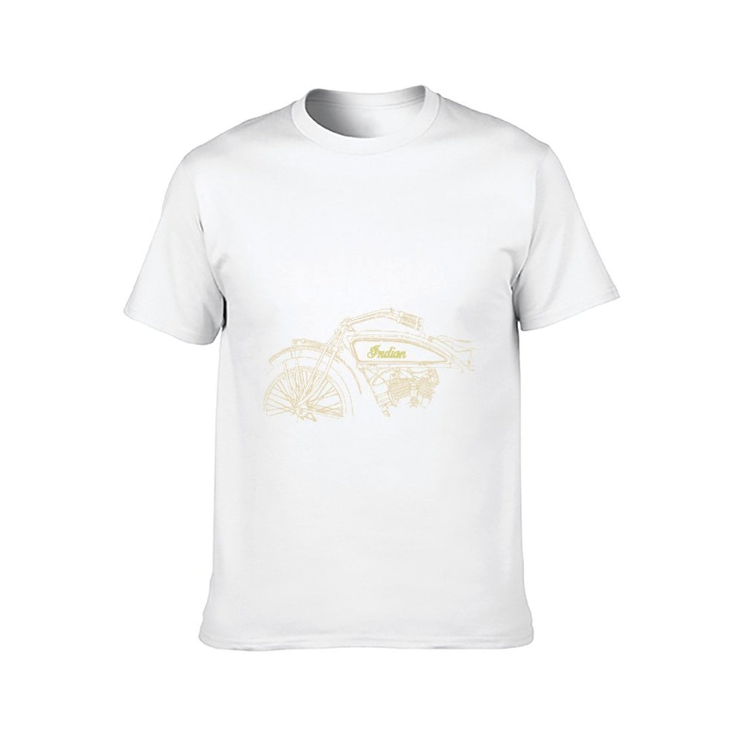 Inkmay Casual Cotton T-shirt Simple Sky With Cloud Pattern Design Unisex T-shirtDaily Indoor T-Shirt