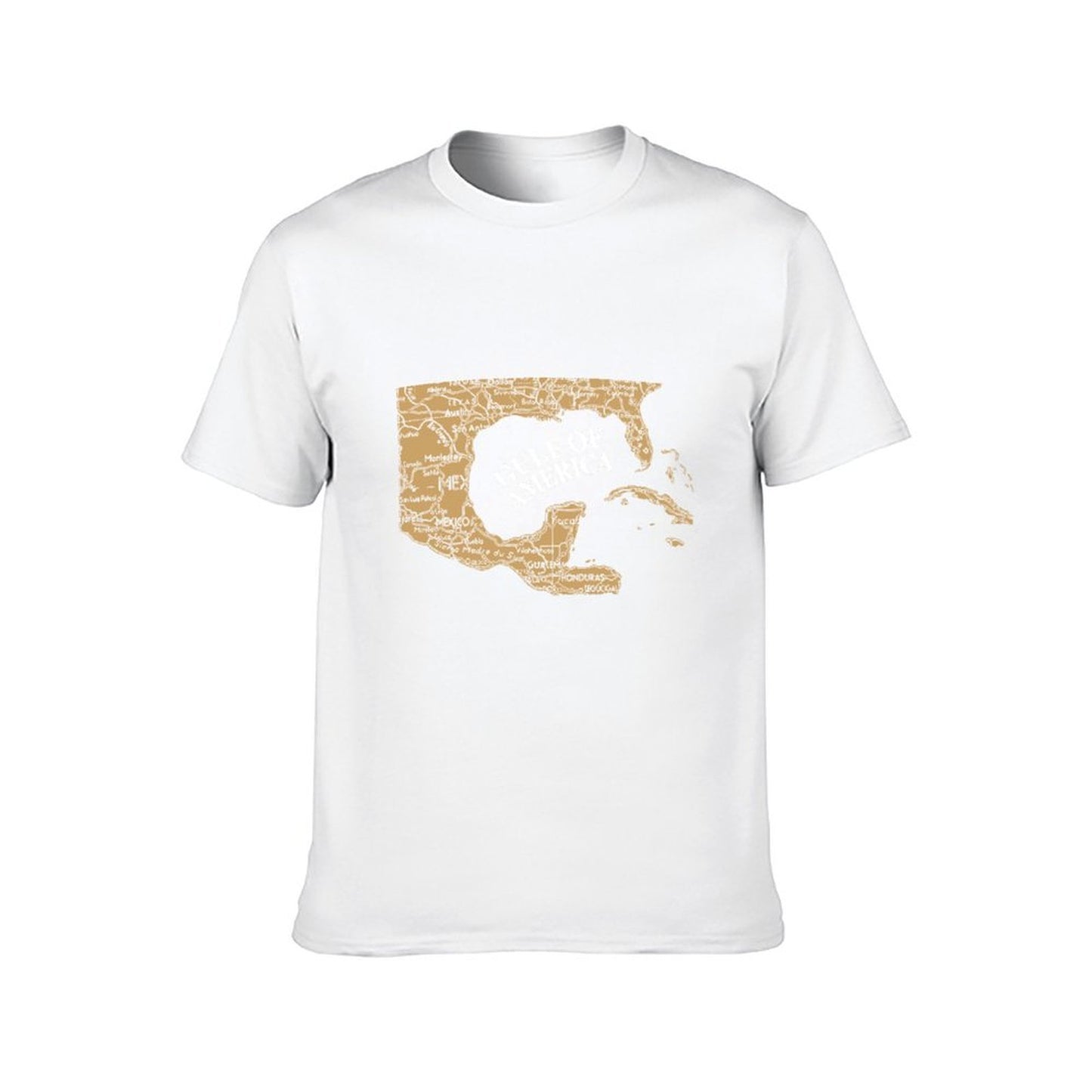 Inkmay Casual Cotton T-shirt Map Of Gulf Of America Unisex T-shirtPromotional Classic Fit T-Shirt