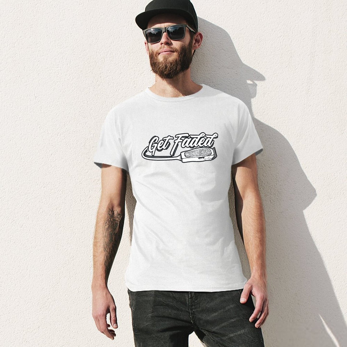 Inkmay Casual Cotton T-shirt Get Faded Razor Blade Design Artwork Unisex T-shirtCotton Men¡¯s / Women¡¯s / Youth T-Shirt