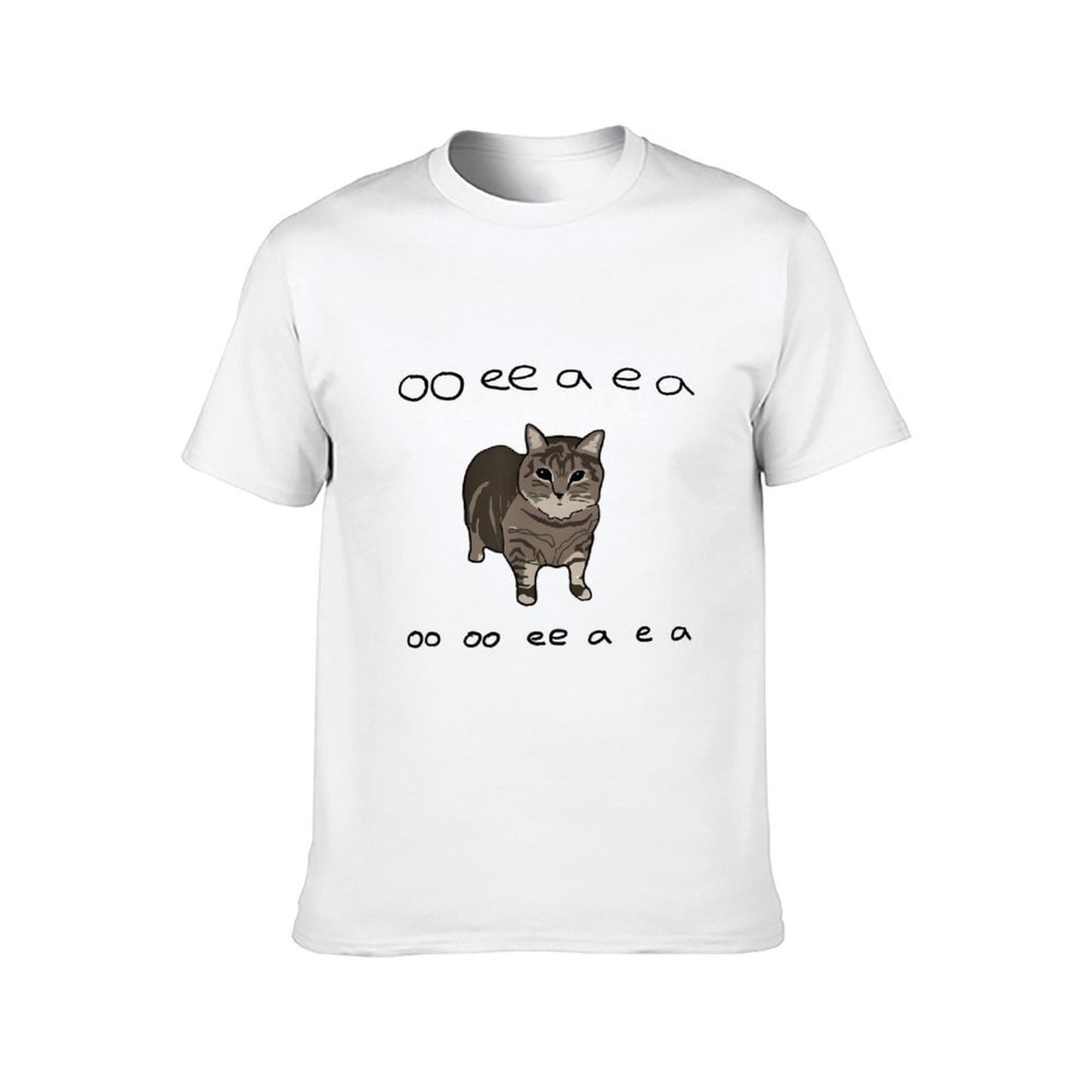 Inkmay Casual Cotton T-shirt Cat With Brown And Gray Fur Unisex T-shirtMidweight Classic T-Shirt