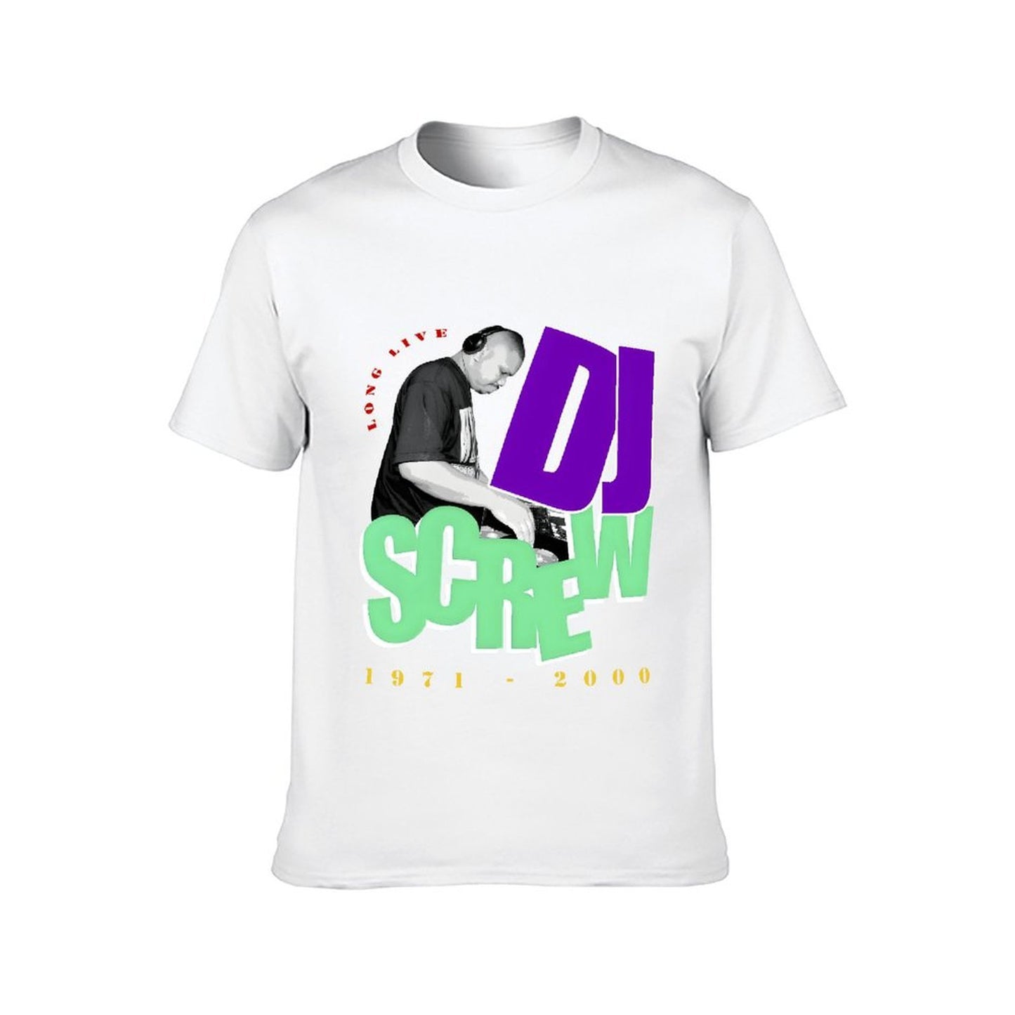 Inkmay Casual Cotton T-shirt Dj Screw Music Artwork Design Prints Unisex T-shirt100% Cotton StreetLine T-Shirt