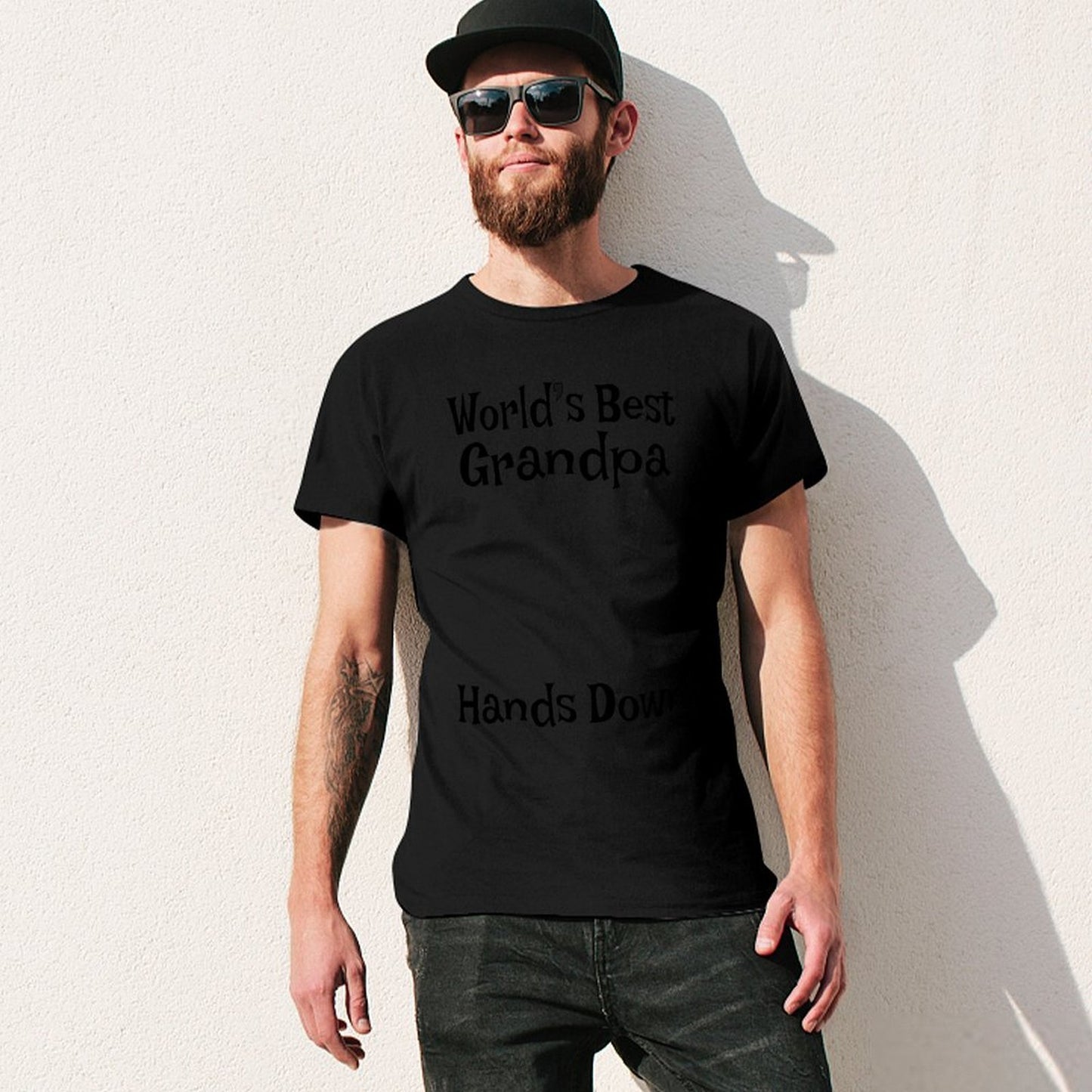 Inkmay Casual Cotton T-shirt Black And White Horizontal Stripes Pattern Unisex T-shirtDesign-Your-Own Eco / Sustainable T-Shirt