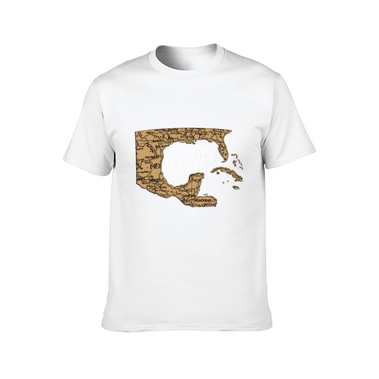Inkmay Casual Cotton T-shirt Map Of Central America And Unisex T-shirtSlim Fit TrueStyle T-Shirt