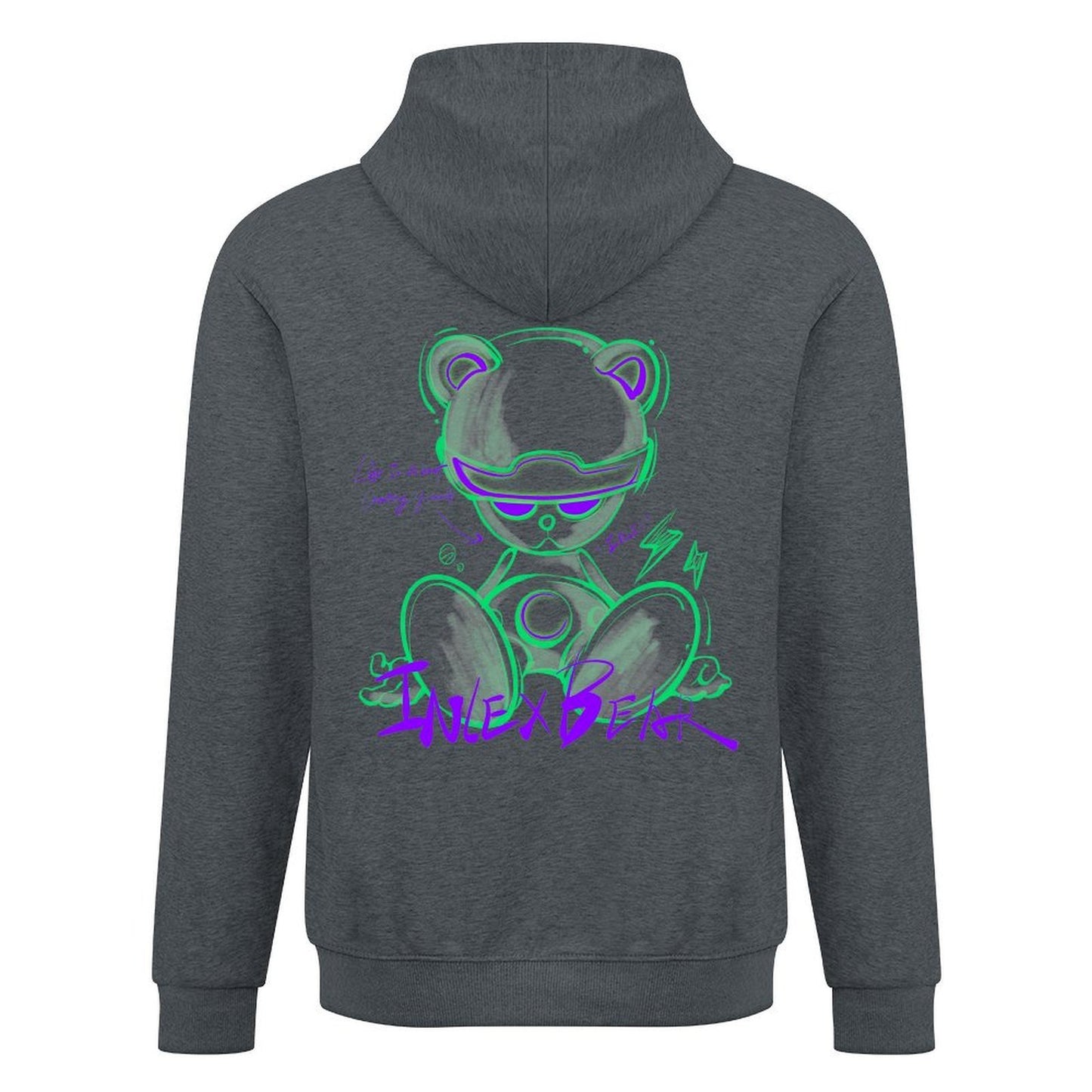 Inlex bear hooded pocket sweatshirt with back detailSoftTouch FundraisingHoodie