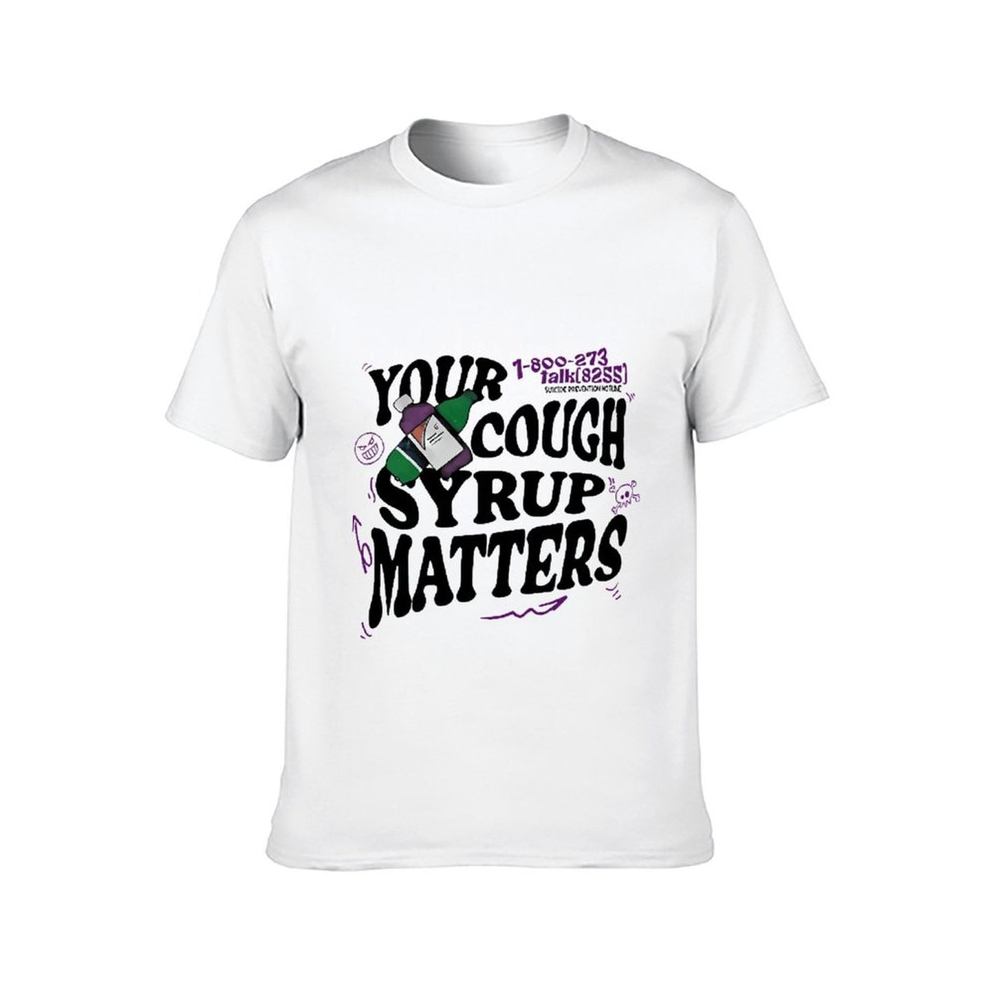 Inkmay Casual Cotton T-shirt Your Cough Syrup Matters Suicide Prevention Unisex T-shirt
