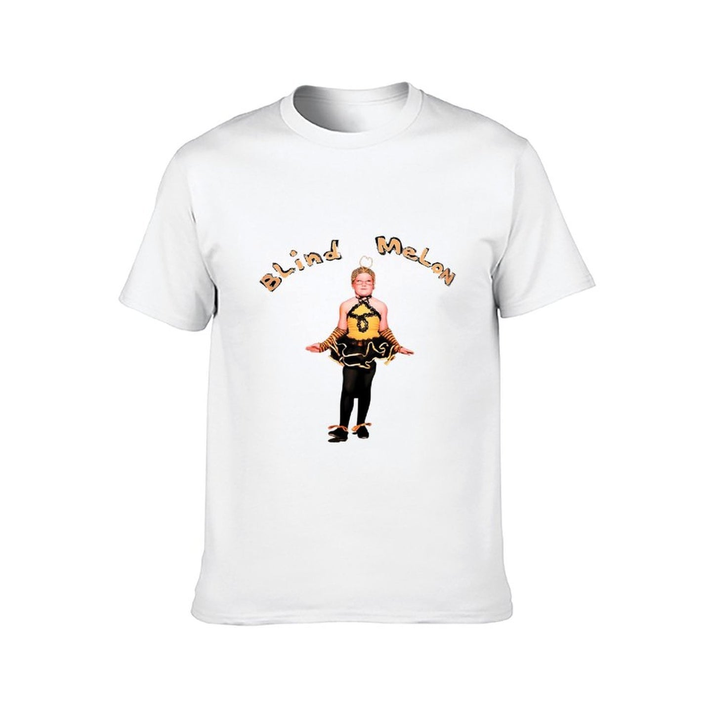 Inkmay Casual Cotton T-shirt Blind Melon Costume With Black Yellow Unisex T-shirtActiveWear Smooth Feel T-Shirt