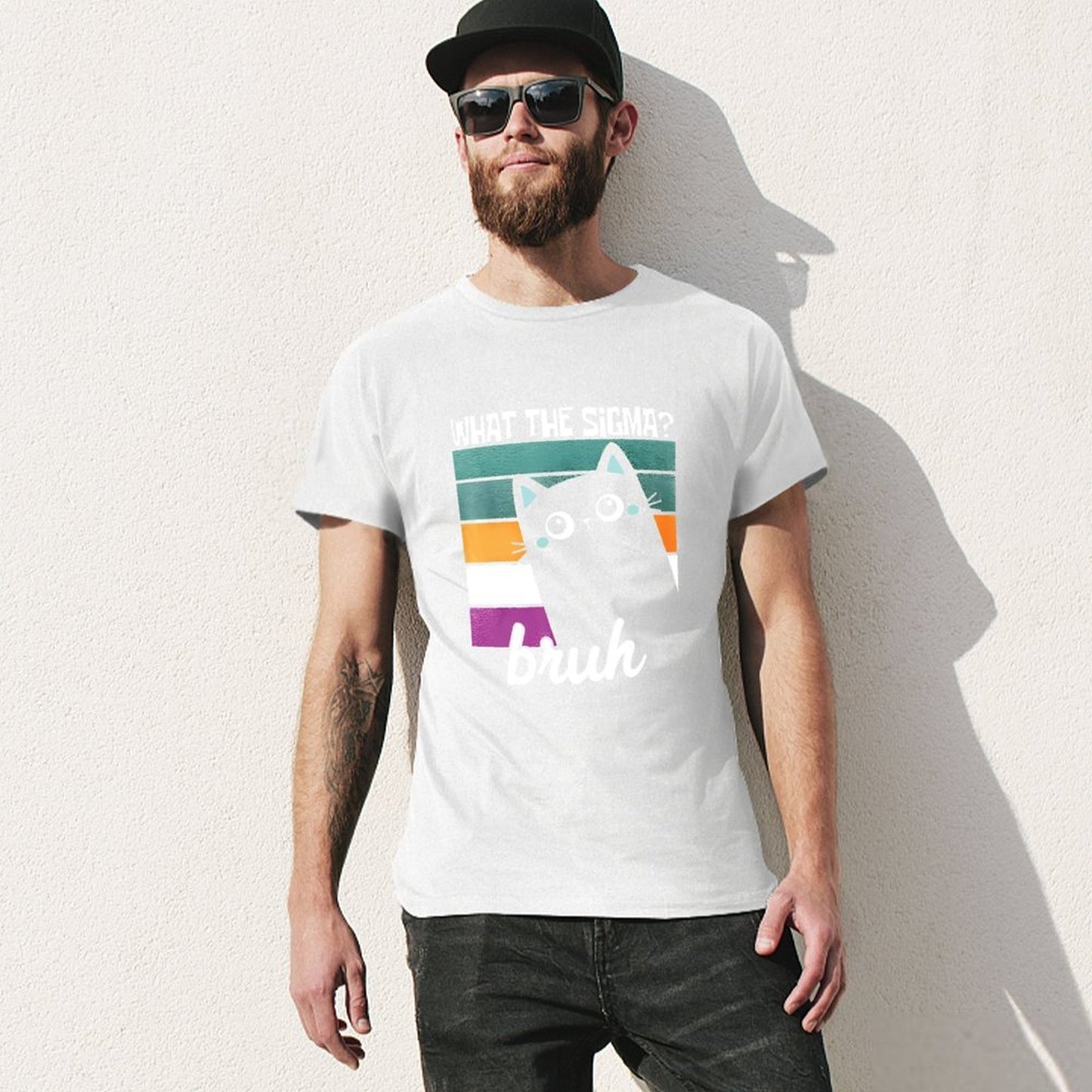 Inkmay Casual Cotton T-shirt Abstract Geometric Shapes In Vibrant Colors Unisex T-shirtBatch-Printed Fresh T-Shirt