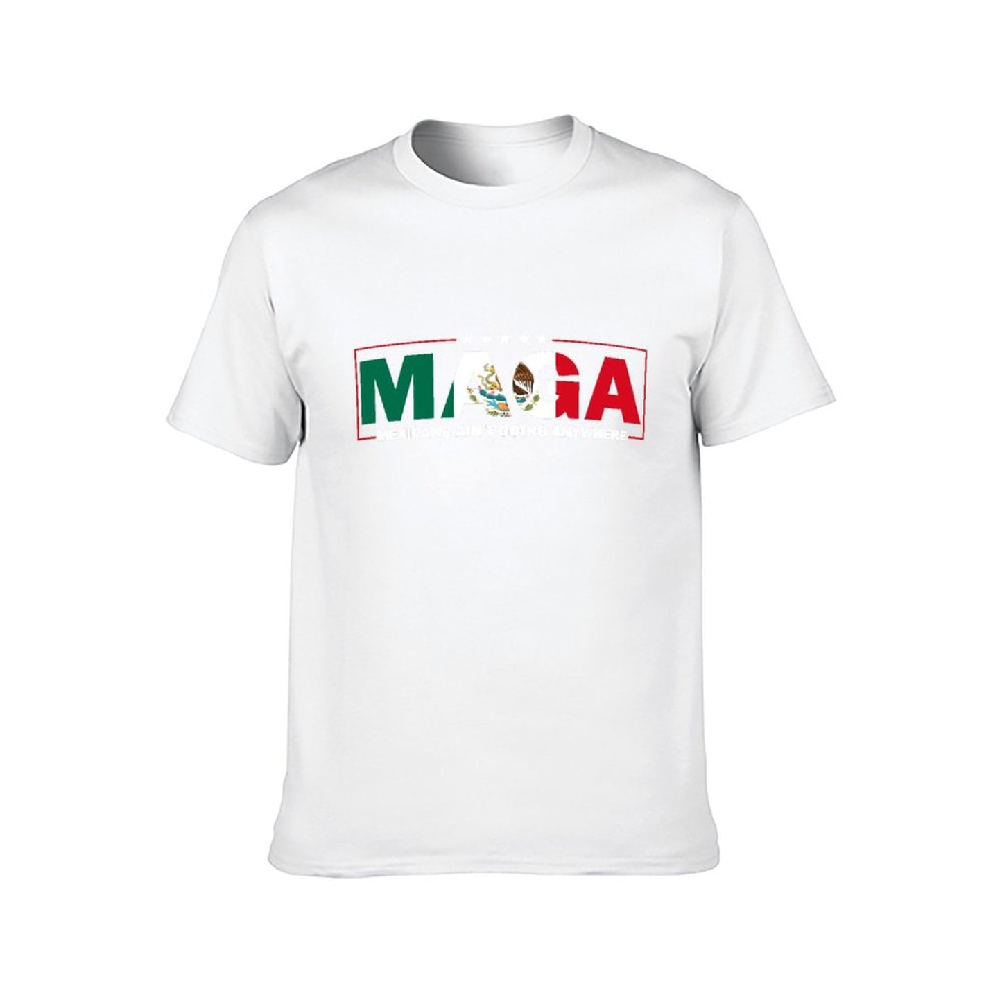 Inkmay Casual Cotton T-shirt Mexicans Aint Going Anywhere Maga Banner Unisex T-shirtSignature Soft T-Shirt