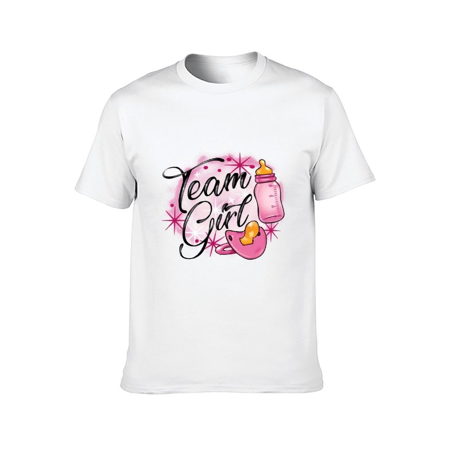 Inkmay Casual Cotton T-shirt Team Girl Pink Baby Items Unisex T-shirtRegular Natural T-Shirt