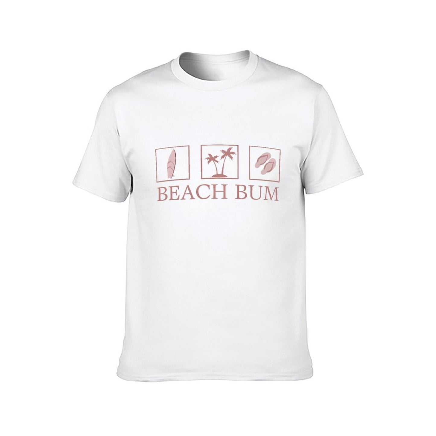 Inkmay Casual Cotton T-shirt Beach Bum Logo With Icons Unisex T-shirtSoftFeel Timeless T-Shirt