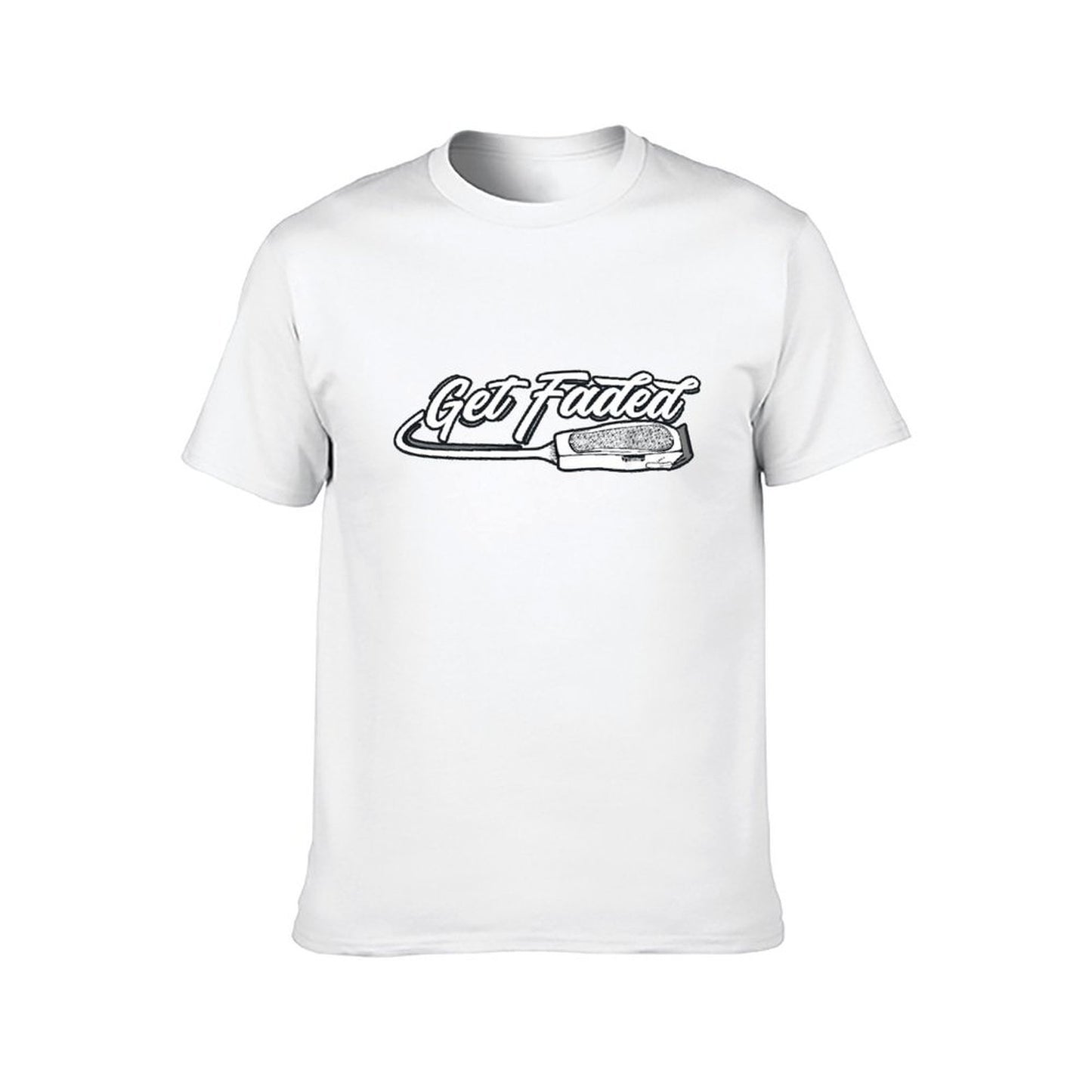 Inkmay Casual Cotton T-shirt Get Faded Razor Blade Design Artwork Unisex T-shirtModern CityStyle T-Shirt