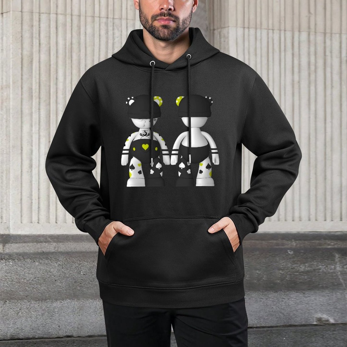 IPIB 250g Hooded Pocket Sweatshirt Front GraphicMen's Hooded  Sweatshirt6000094-1
