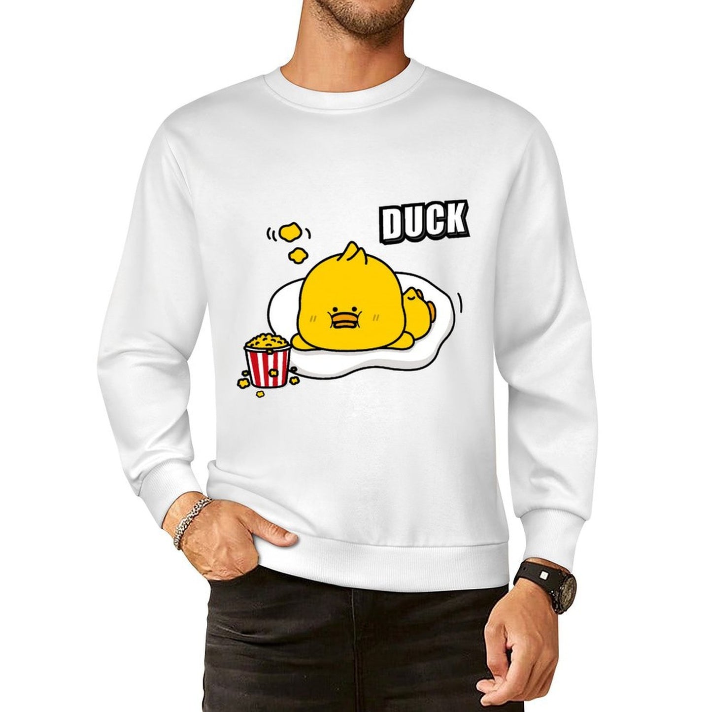 Front Patterned Long Sleeve TopWrinkle-Free Pocket Tee