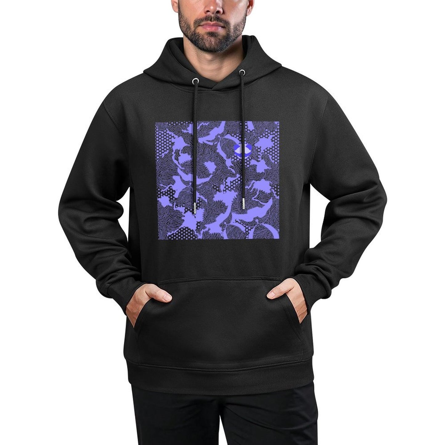 IPIB 250g Hooded Pocket Sweatshirt Front GraphicMen's Hooded  Sweatshirt6000030-3