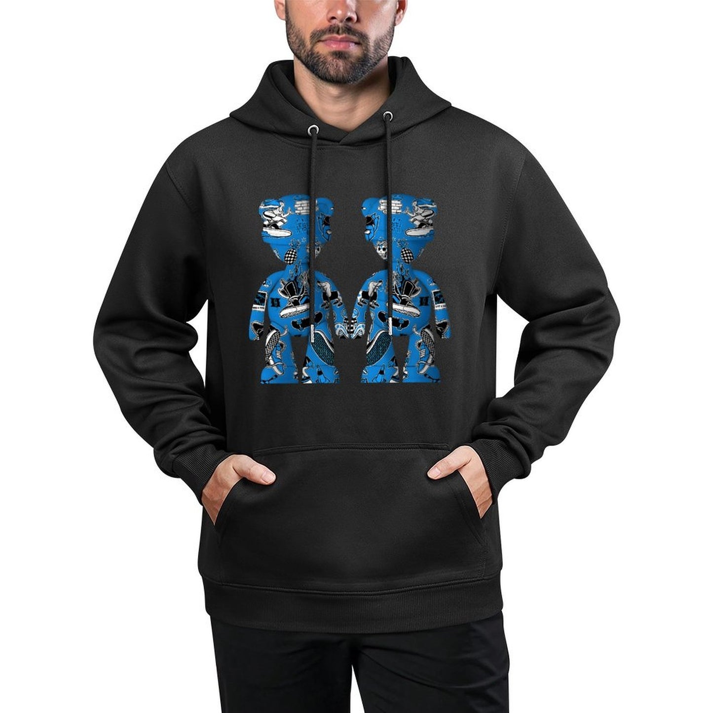 IPIB 250g Hooded Pocket Sweatshirt Front GraphicMen's Hooded  Sweatshirt6000084-2