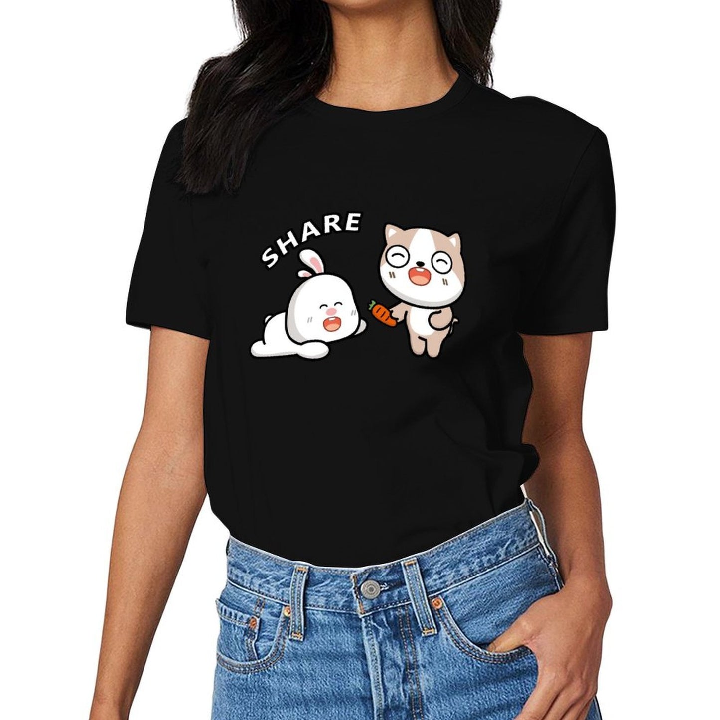 LooseFit Heat-Transferfront graphic T-shirt