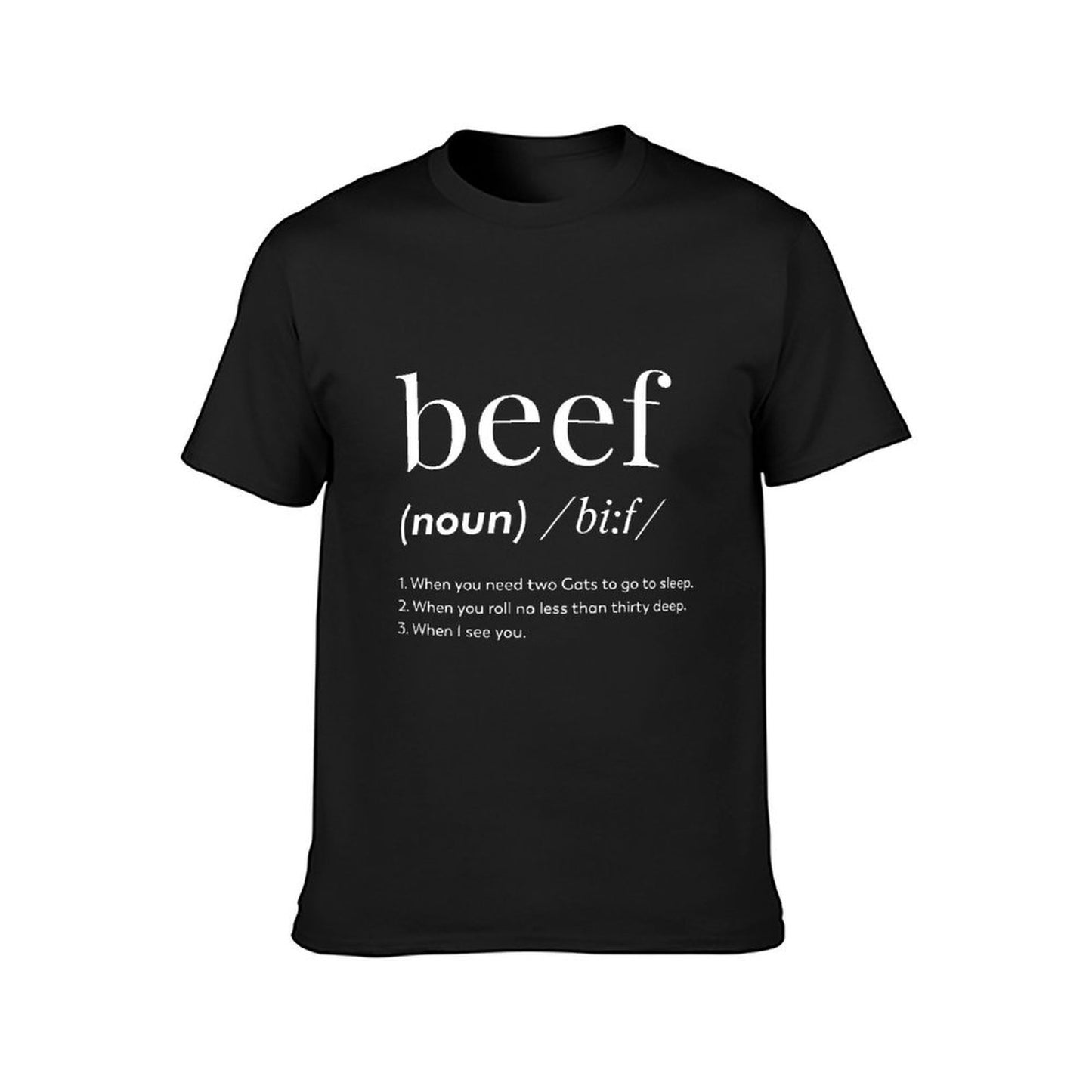 Inkmay Casual Cotton T-shirt Beef Noun Definition With Three Examples Unisex T-shirt