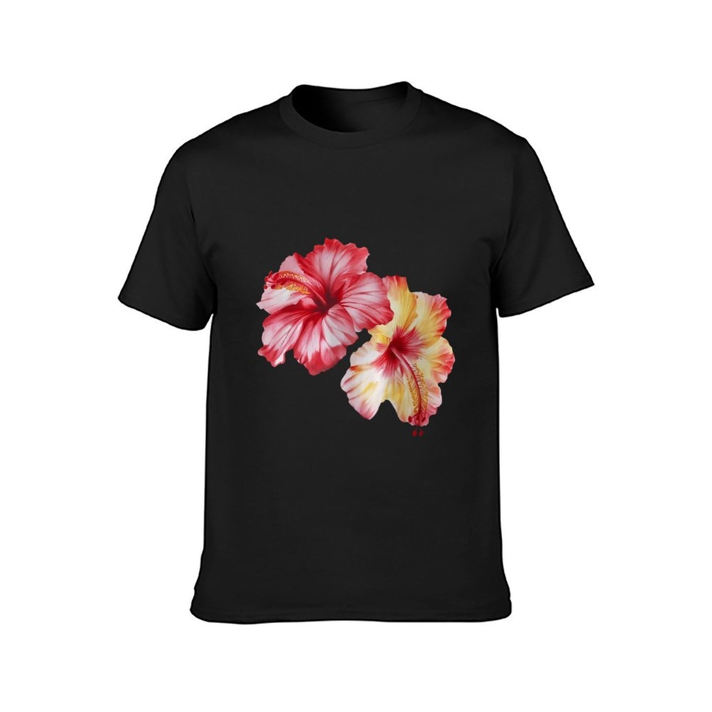Inkmay Casual Cotton T-shirt Vibrant Floral Design With Bold Colors Unisex T-shirtSharp ClassicLine T-Shirt