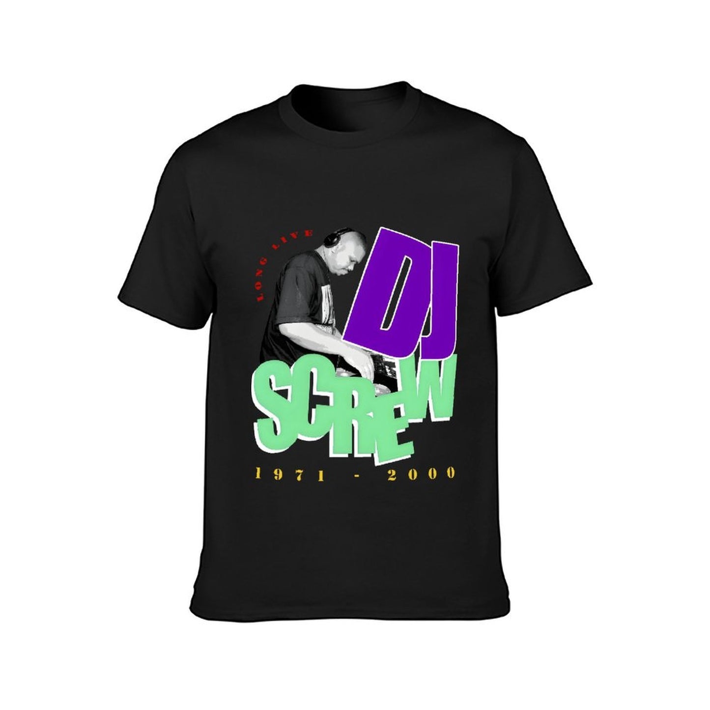 Inkmay Casual Cotton T-shirt Dj Screw Music Artwork Design Prints Unisex T-shirt100% Cotton StreetLine T-Shirt