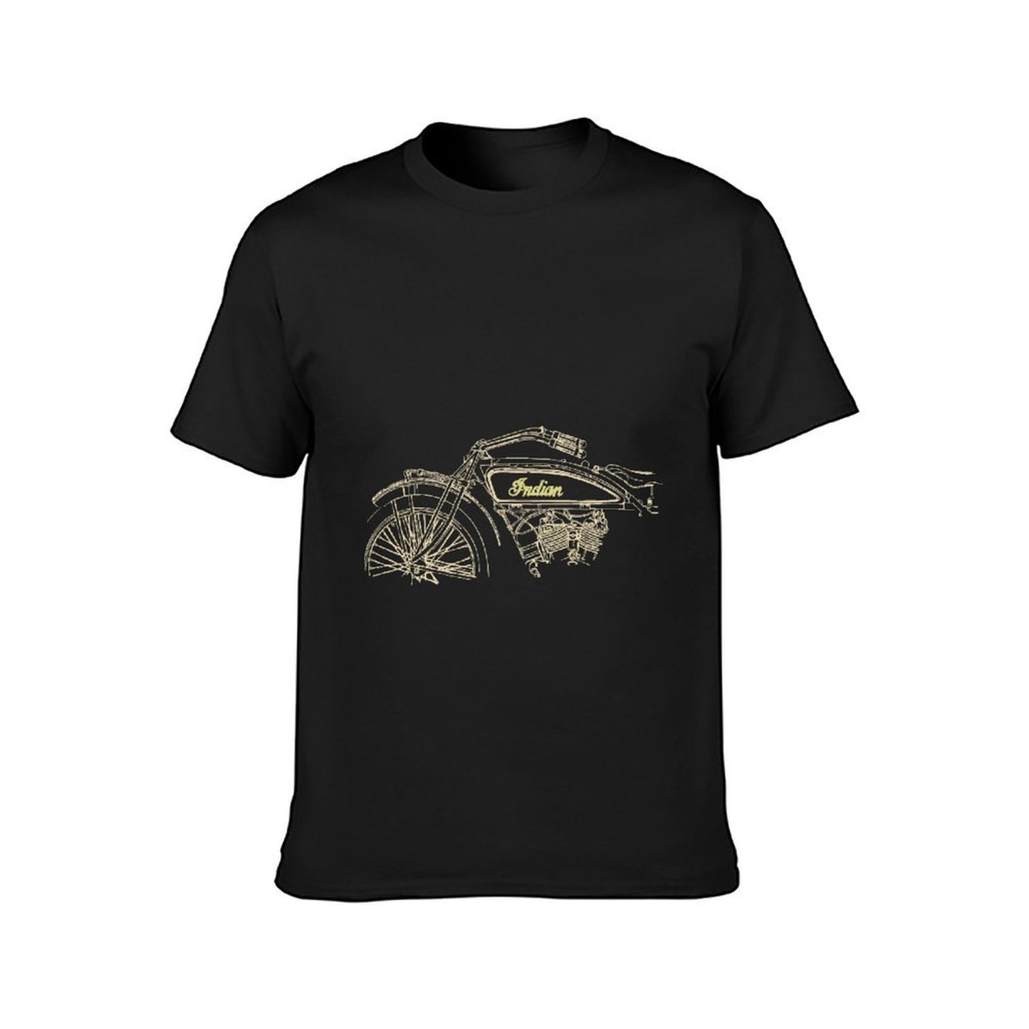 Inkmay Casual Cotton T-shirt Simple Sky With Cloud Pattern Design Unisex T-shirtDaily Indoor T-Shirt