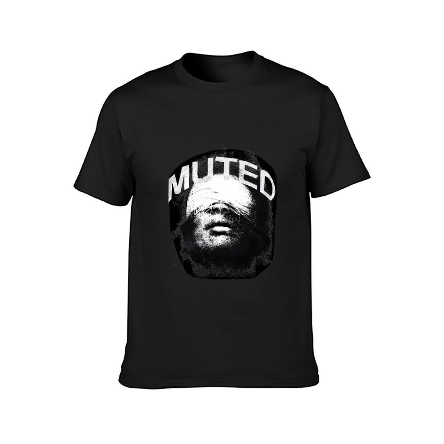 Inkmay Casual Cotton T-shirt Muted Face Art Print Bold Design Unisex T-shirtMinimalist Performance T-Shirt