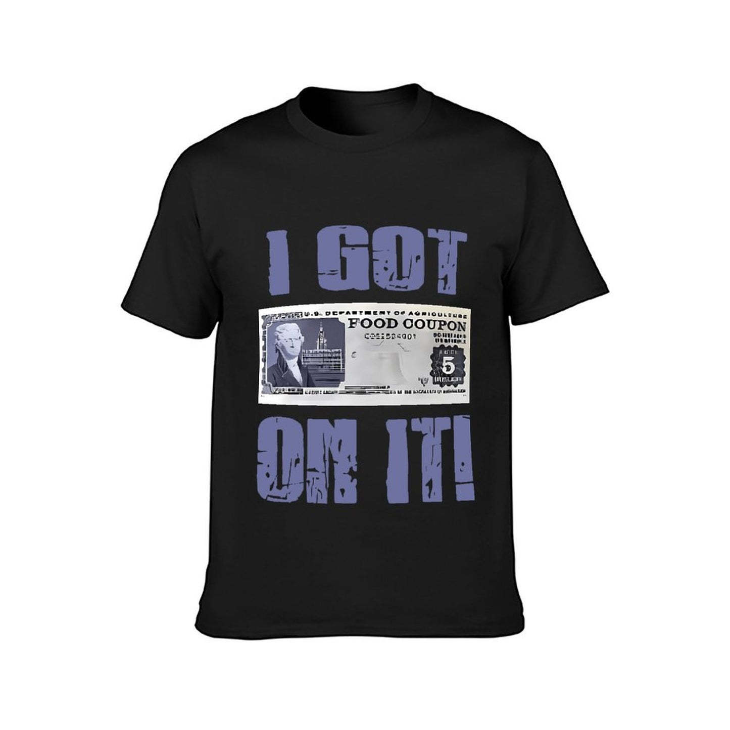 Inkmay Casual Cotton T-shirt Food Coupon Design With Jefferson Pattern Unisex T-shirtHeavyweight Design-Your-Own T-Shirt