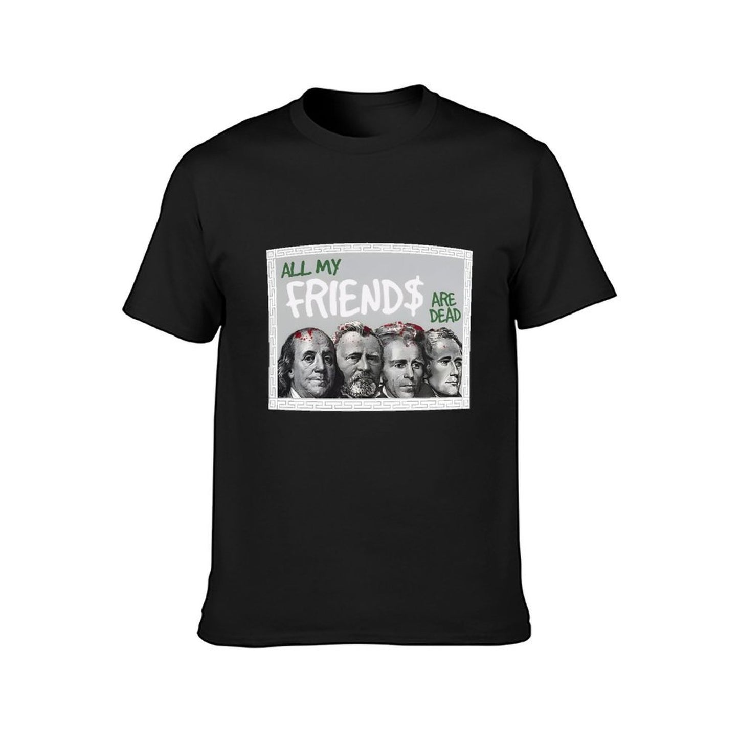 Inkmay Casual Cotton T-shirt All My Friends Are Dead Art Unisex T-shirtPrinting SmoothWear T-Shirt