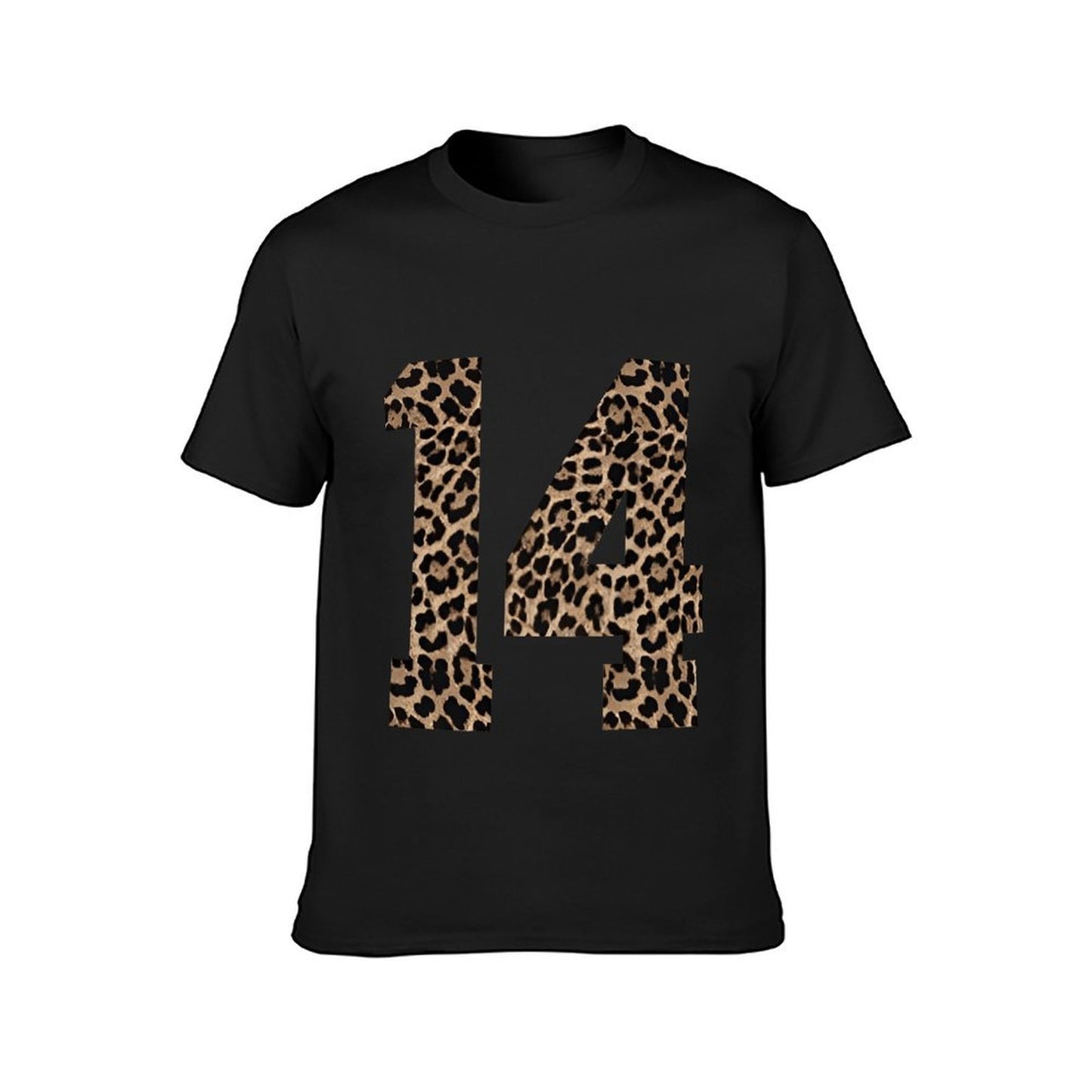Inkmay Casual Cotton T-shirt Leopard Print Pattern On Fabric Unisex T-shirtOn-Demand Made-to-Order T-Shirt