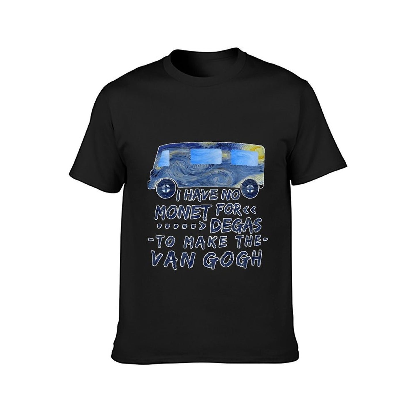 Inkmay Casual Cotton T-shirt Van Gogh Inspired Van Art Print Unisex T-shirtTrueStyle BasicSeries T-Shirt