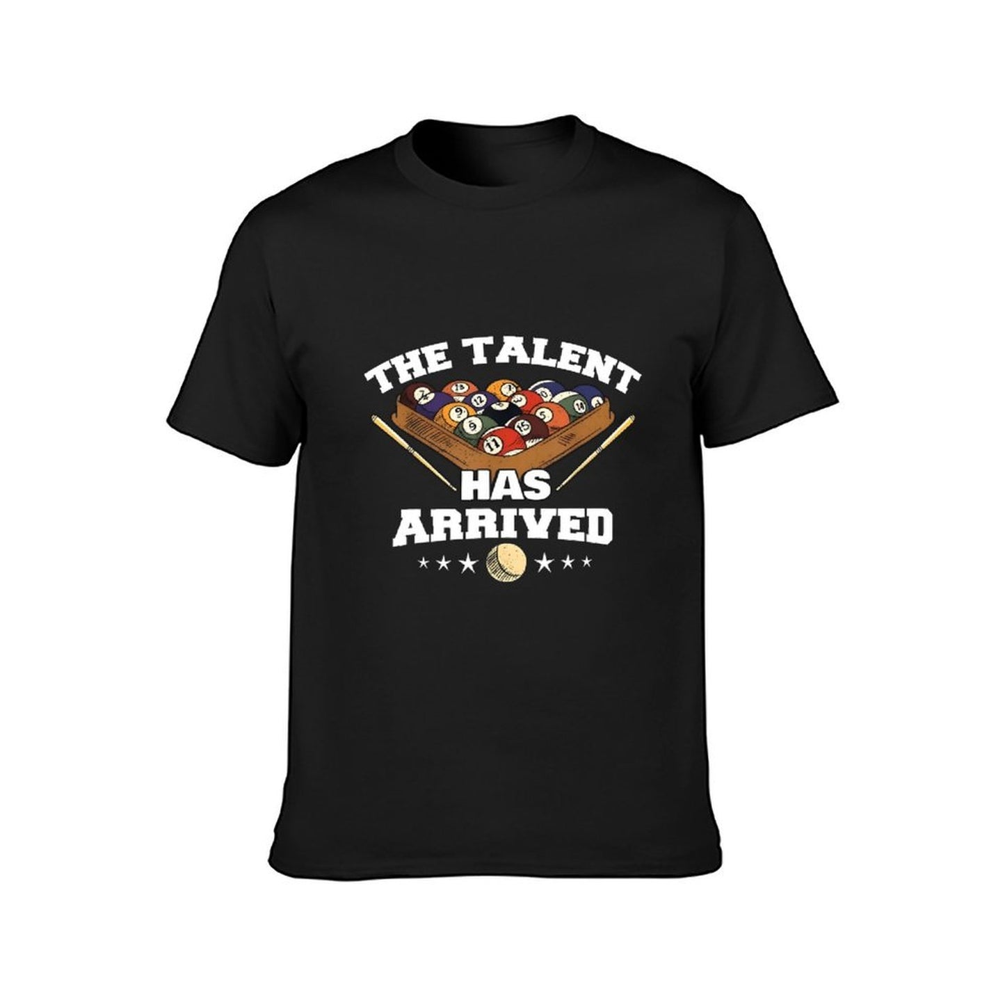 Inkmay Casual Cotton T-shirt Billiard Balls In Hand Pattern Unisex T-shirtBold Timeless T-Shirt