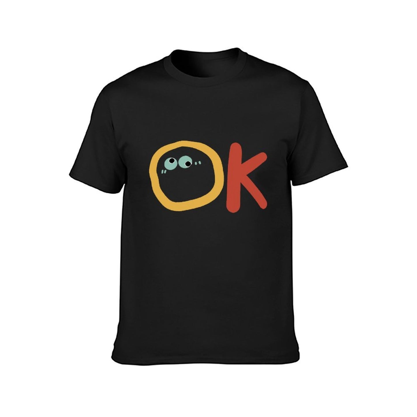 Inkmay Casual Cotton T-shirt Ok With Eyes And Red Unisex T-shirtActiveLine Strong T-Shirt