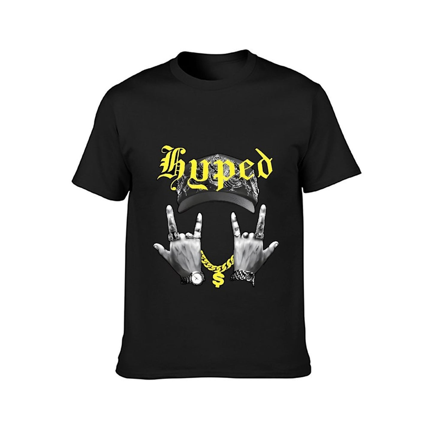 Inkmay Casual Cotton T-shirt Hyped Cap With Intricate Design Art Unisex T-shirtTear-Resistant Unisex T-Shirt