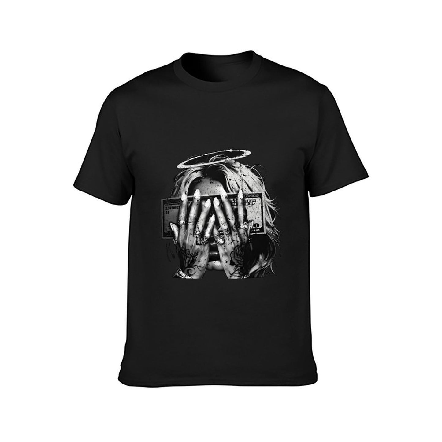 Inkmay Casual Cotton T-shirt Abstract Art With Floral Elements Design Unisex T-shirtModernFit Classic T-Shirt