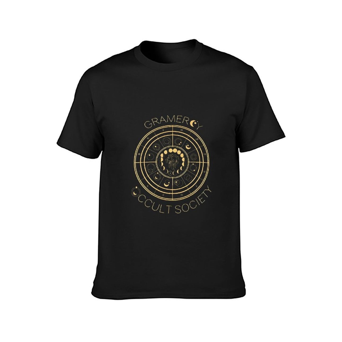 Inkmay Casual Cotton T-shirt Circular Design With Astrological Symbols Unisex T-shirtDesign-Your-Own Print-Ready T-Shirt