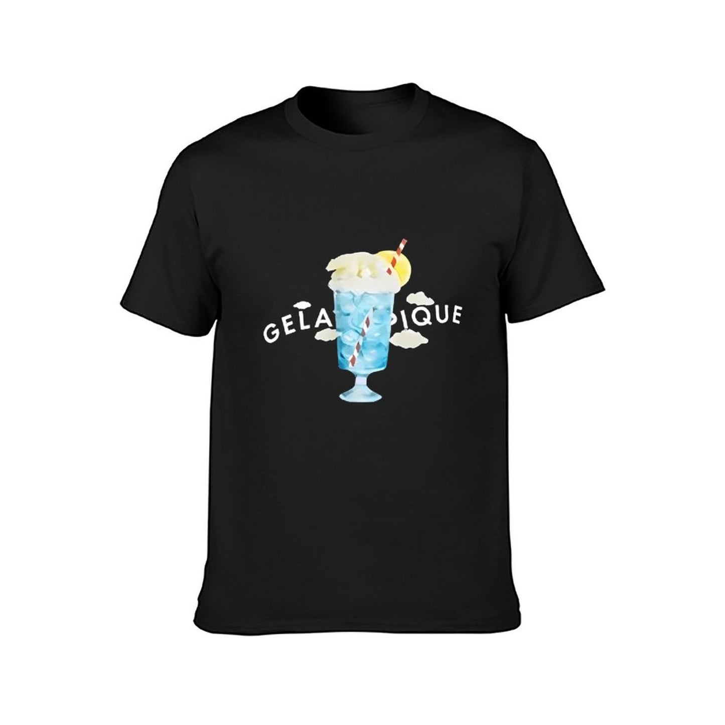 Inkmay Casual Cotton T-shirt Blue Ice Cream With Lemon Slice Unisex T-shirtFundraising Men¡¯s / Women¡¯s / Youth T-Shirt