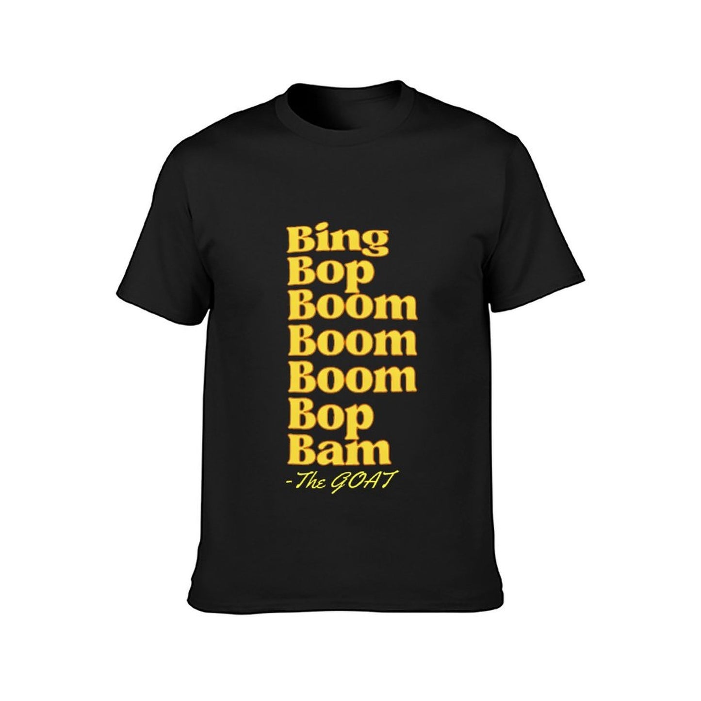 Inkmay Casual Cotton T-shirt Bing Bop Boom Pattern Print Design Unisex T-shirt