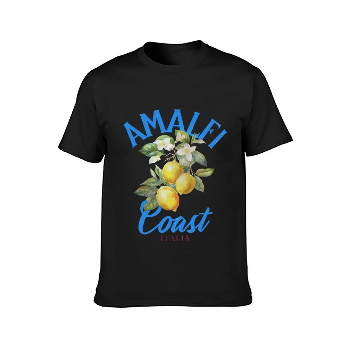 Inkmay Casual Cotton T-shirt Lemon Blossom Branch With Yellow Fruits Unisex T-shirtClean Edges Edition T-Shirt