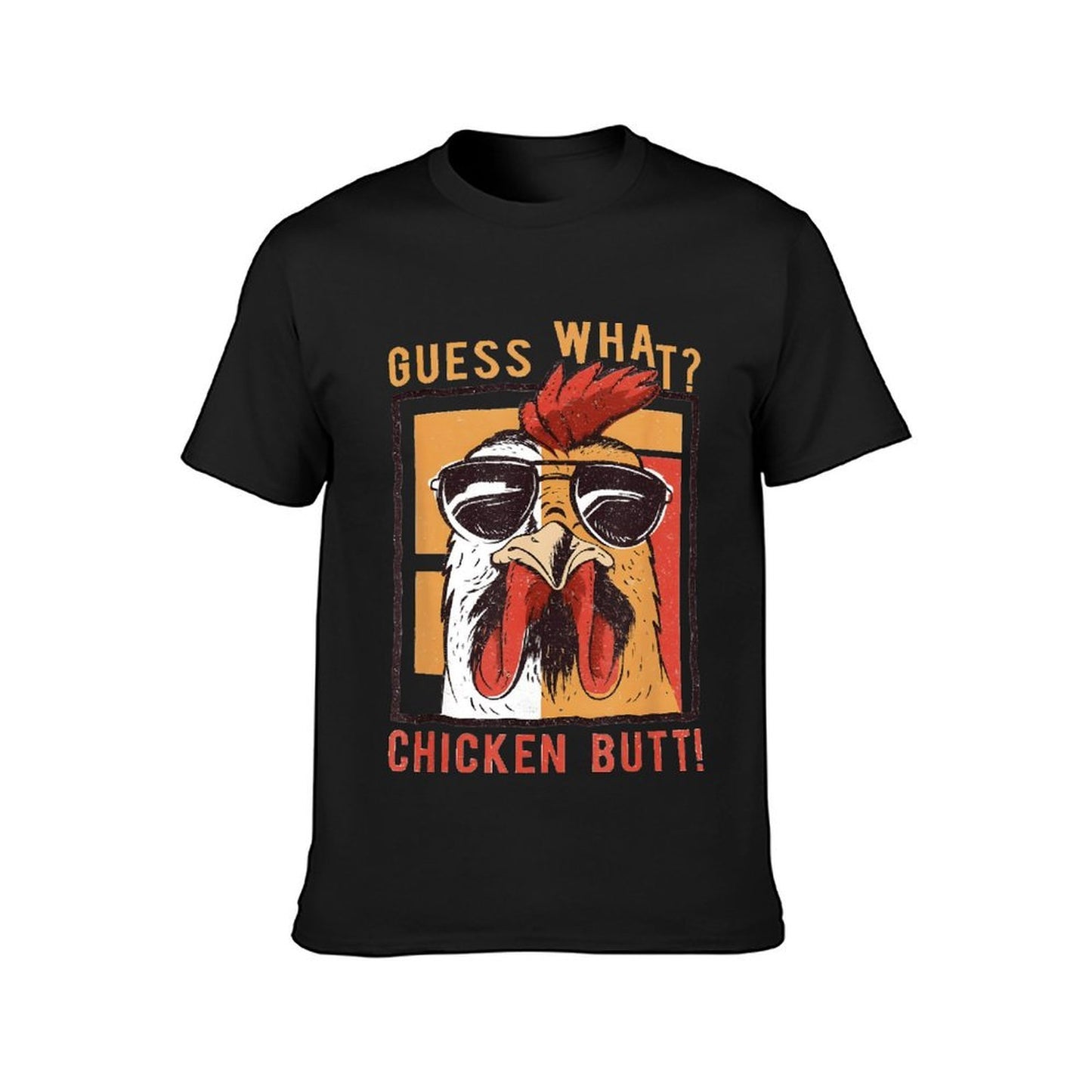Inkmay Casual Cotton T-shirt Chicken Butt Print With Sunglasses Design Unisex T-shirtPremium Finish Chill T-Shirt