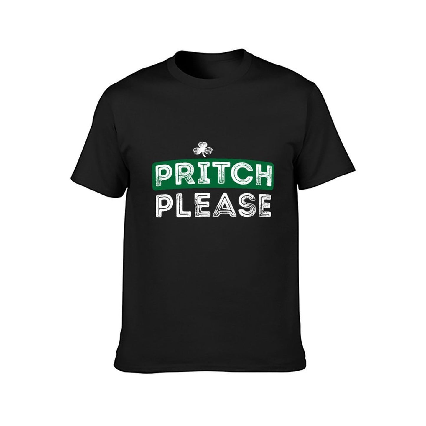 Inkmay Casual Cotton T-shirt Green Background With White Text Pritch Unisex T-shirtWrinkle-Free TrueComfort T-Shirt