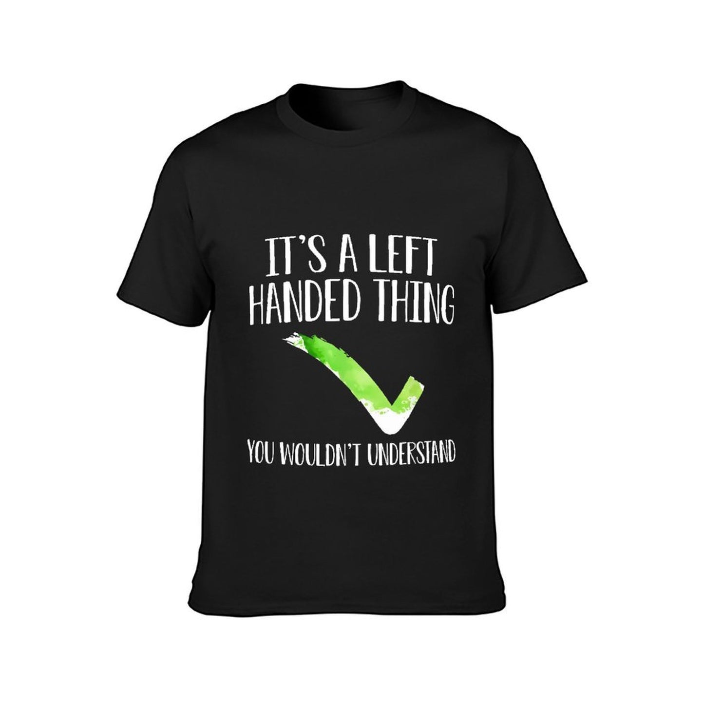 Inkmay Casual Cotton T-shirt Green Check Mark With Splatters Unisex T-shirtEco / Sustainable EverydayComfort T-Shirt