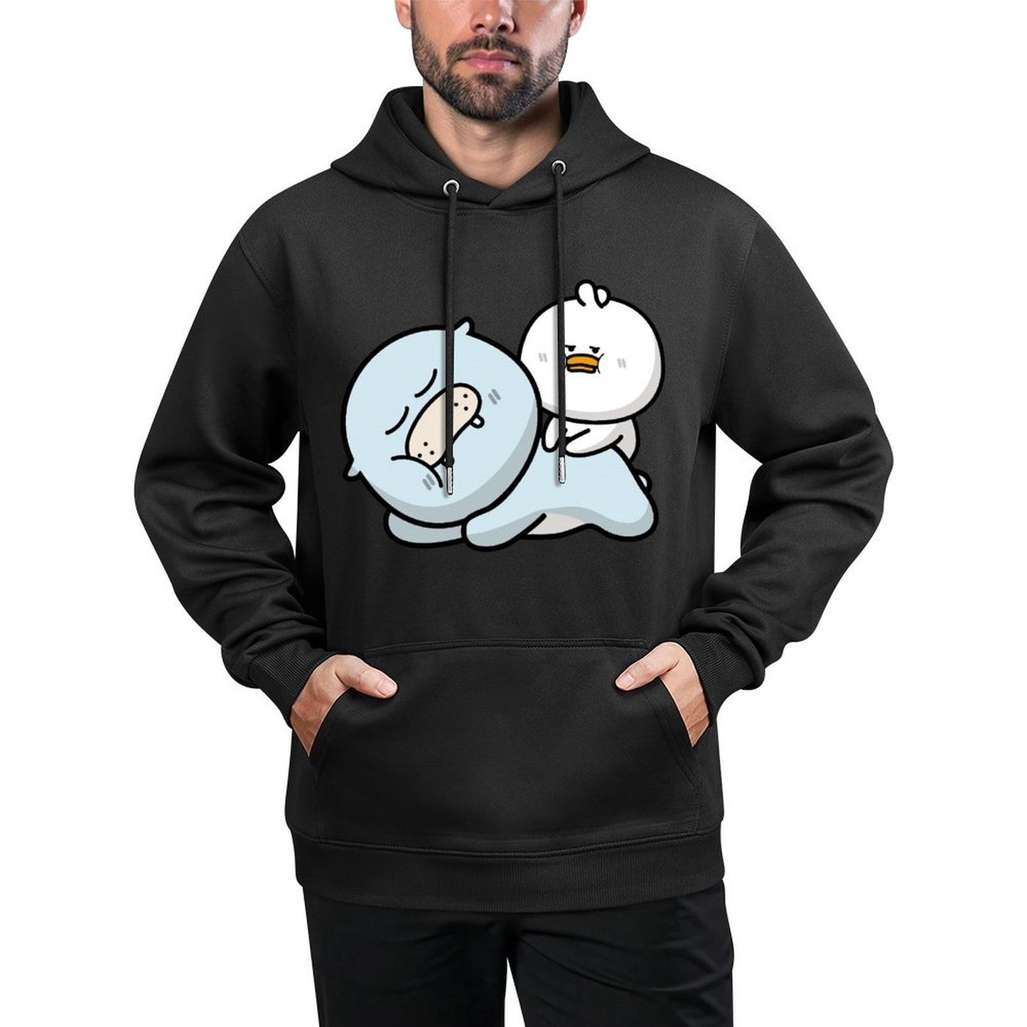 Front Graphic HoodiesMinimal Crisp Print